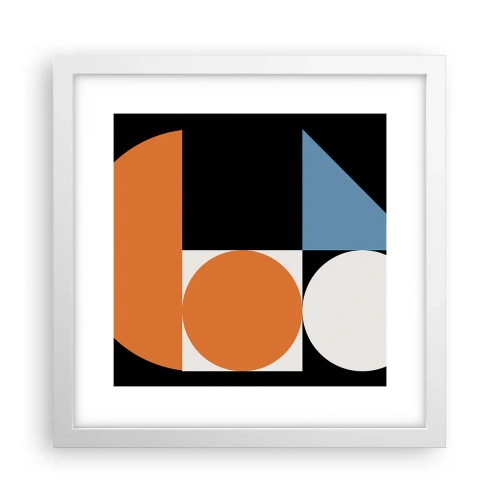 Poster în ramă albă - Sistem de figuri - 30x30 cm