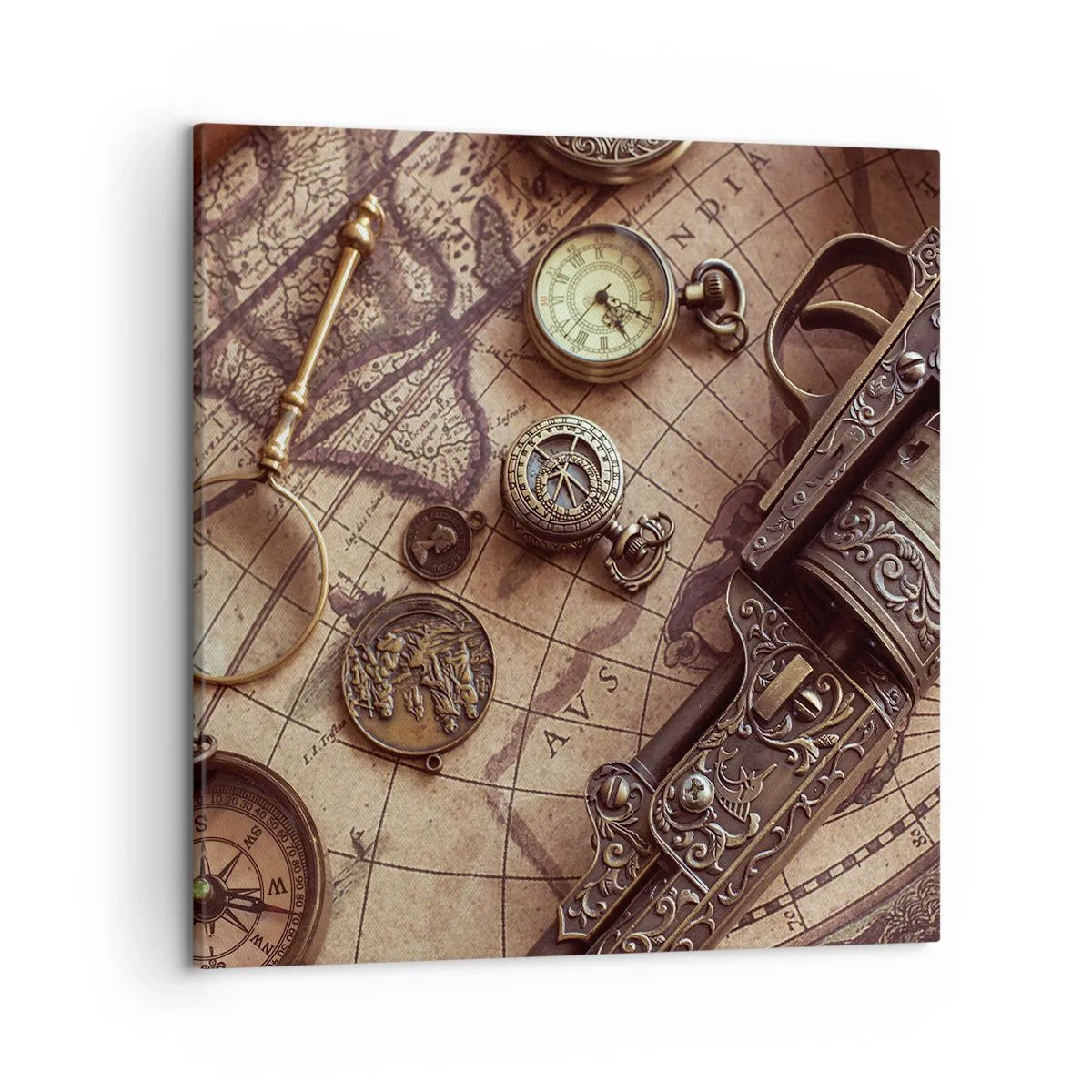 Tablou pe pânză - Sugestii de aventură - 50x50 cm