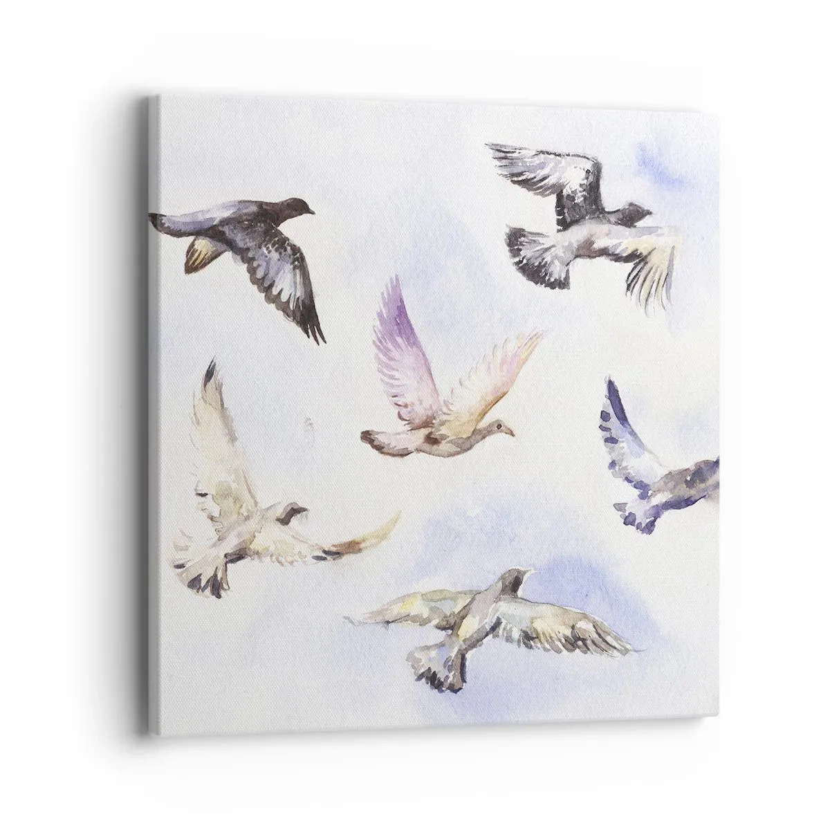 Tablou pe pânză - Libertatea în gri și albastru - 40x40 cm