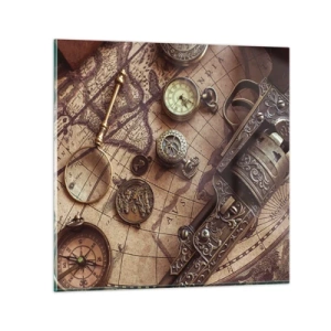 Tablou pe sticlă - Sugestii de aventură - 70x70 cm