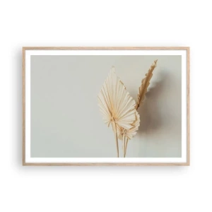 Poster în ramă de stejar deschis - Când este nevoie de ușurare - 100x70 cm