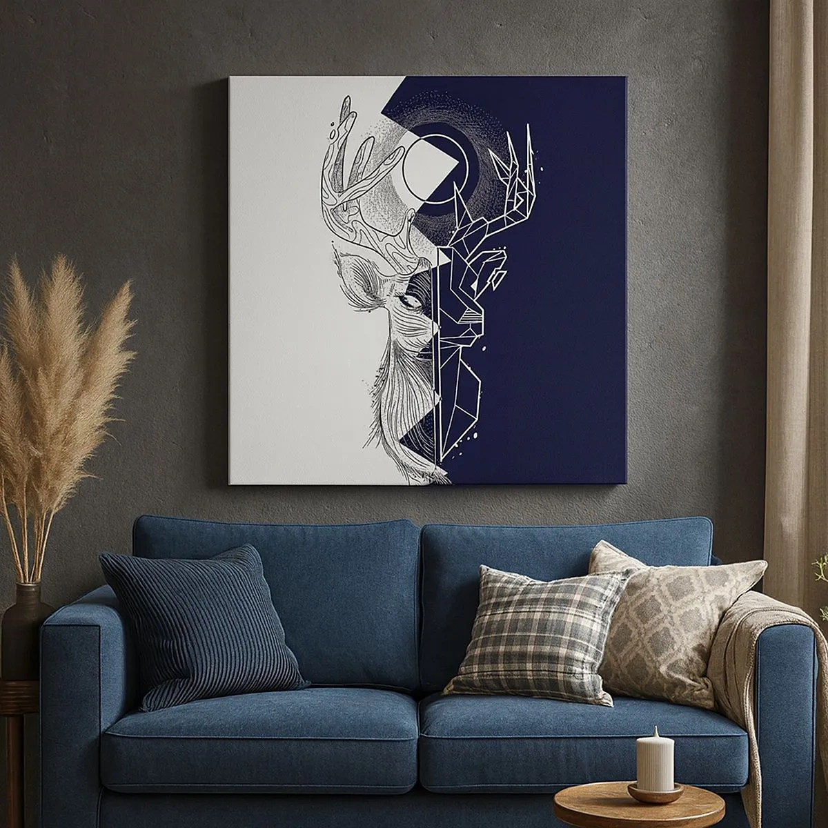 Tablou pe pânză - Lupta și unitatea contrariilor - 30x30 cm