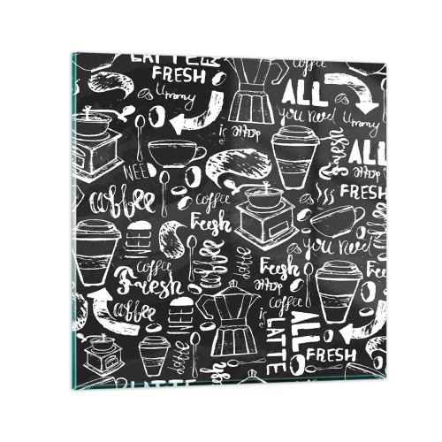 Tablou pe sticlă - All you need is… - 30x30 cm