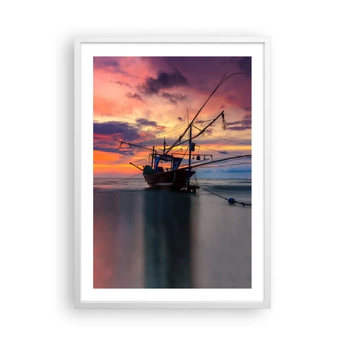 Poster în ramă albă - O seară exotică - 50x70 cm