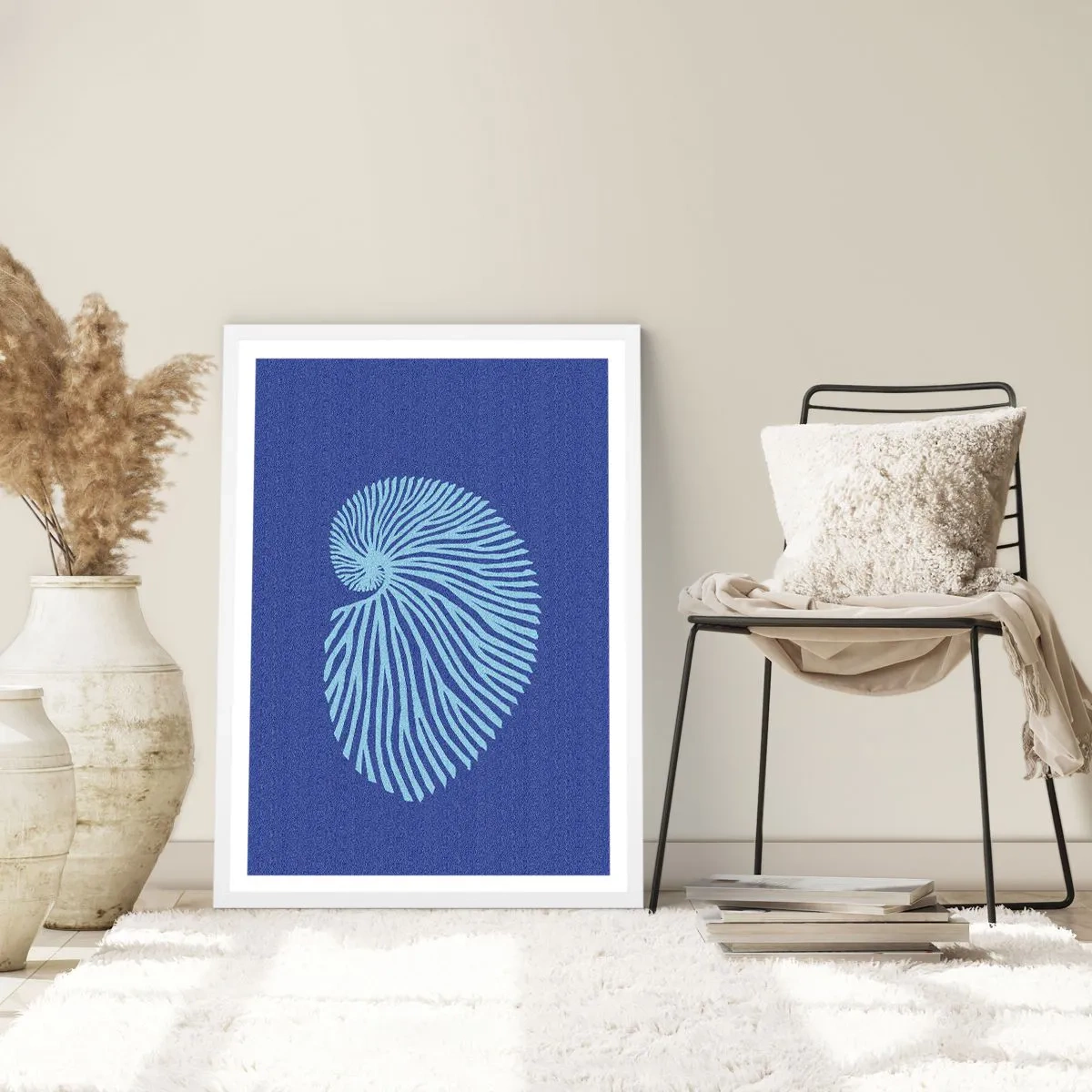 Poster în ramă albă - Nașterea cochiliei - 61x91 cm