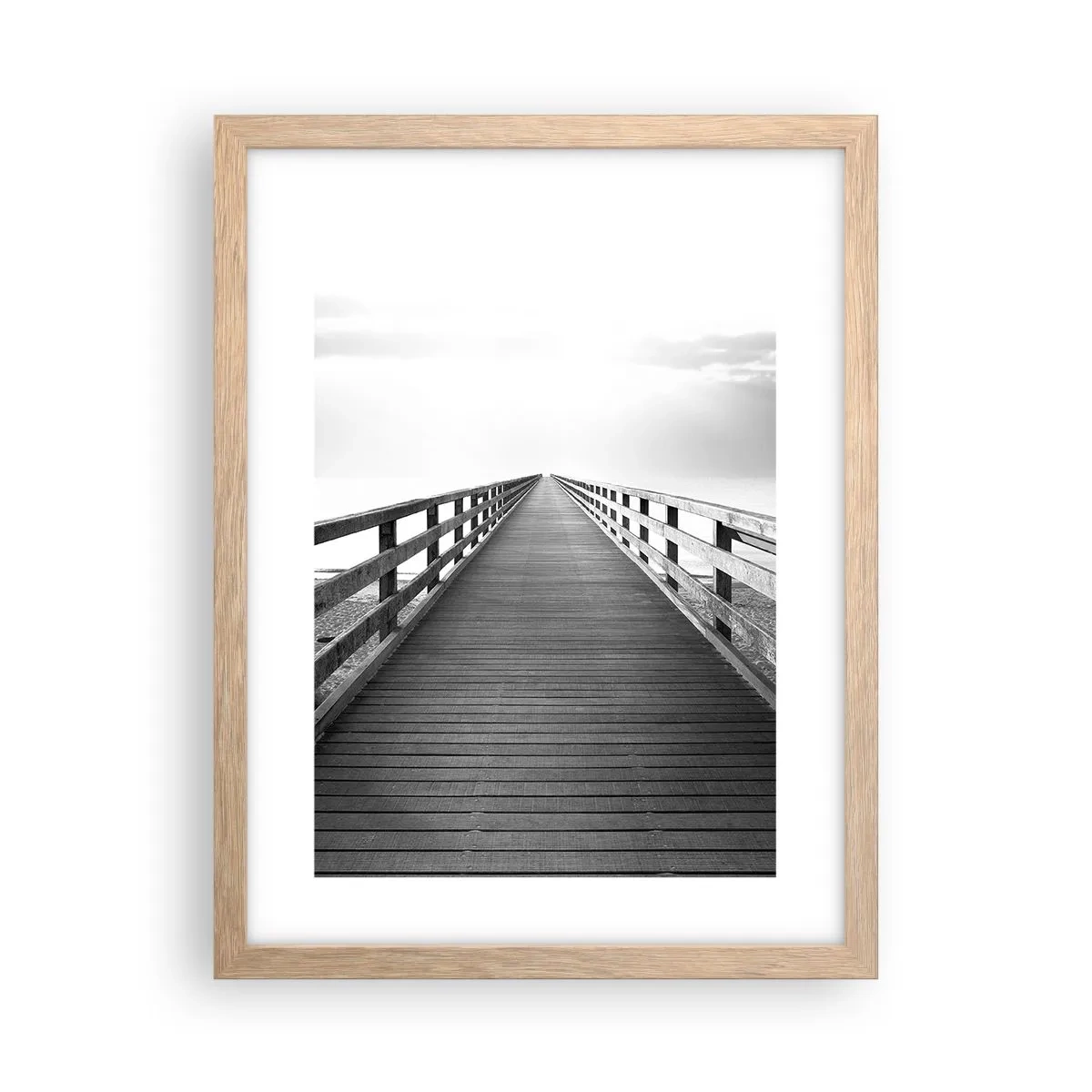 Poster în ramă de stejar deschis - Departe, departe... - 30x40 cm