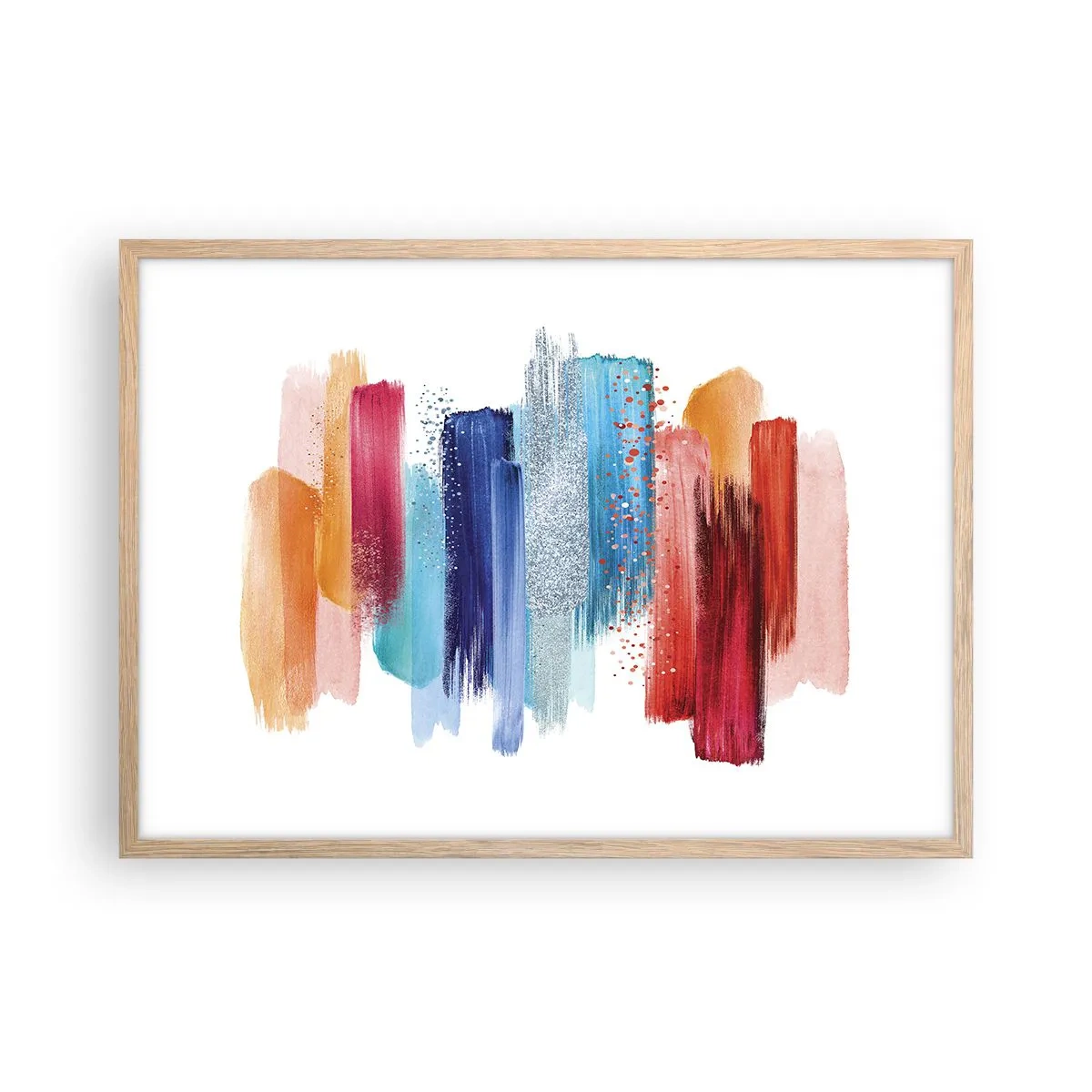 Poster în ramă de stejar deschis - Sus și jos - 70x50 cm