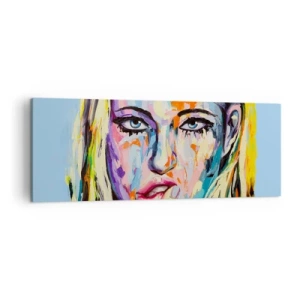 Tablou pe pânză - Privește-o drept în ochi - 140x50 cm