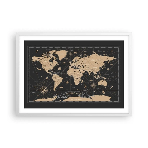 Poster în ramă albă - Limitele lumii mele - 70x50 cm