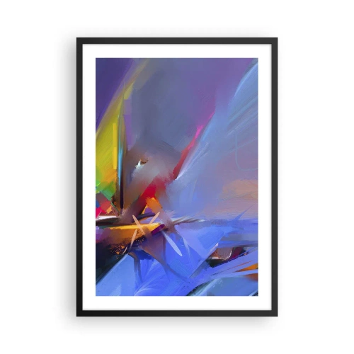 Poster în ramă neagră - Un joc abstract de culori într-o compoziție dinamică - 50x70cm - Iute ca o pasăre - Decorațiune modernă pentru perete pentru living și dormitor ARTTOR