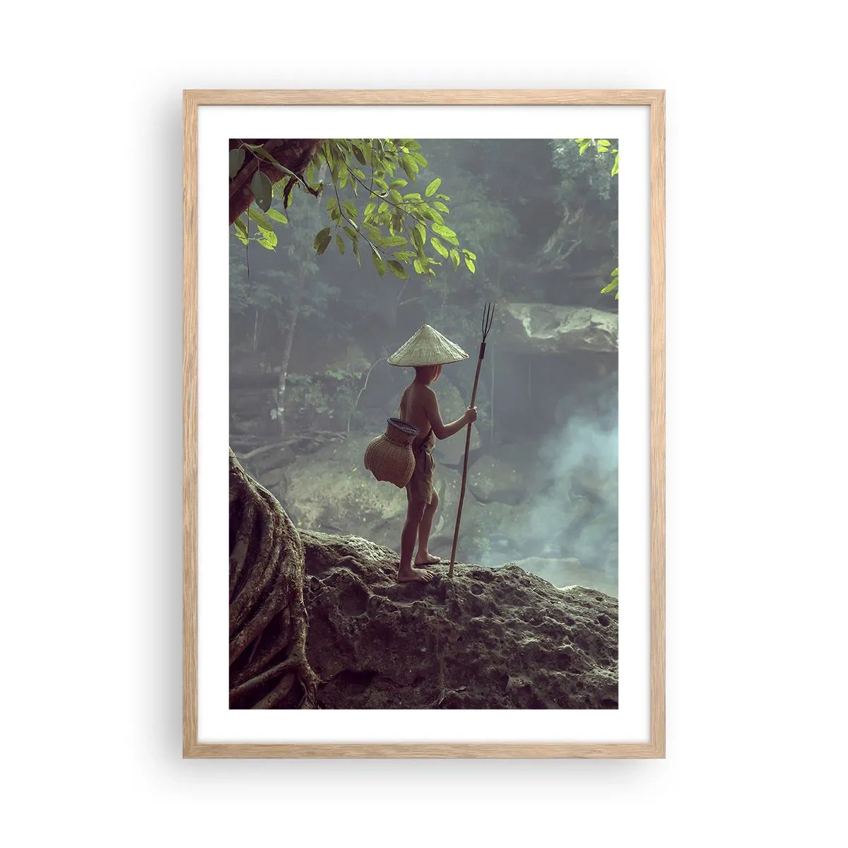 Poster în ramă de stejar deschis - Prietenul naturii - 50x70 cm