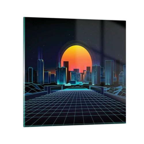 Tablou pe sticlă - Încă mai vrei să ajungi la lumea reală? - 60x60 cm