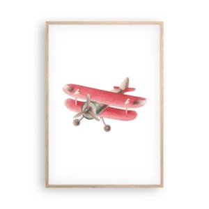 Poster în ramă de stejar deschis - Gata pentru zboruri la mare înălțime - 70x100 cm