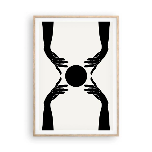 Poster în ramă de stejar deschis - Semnul secret - 70x100 cm