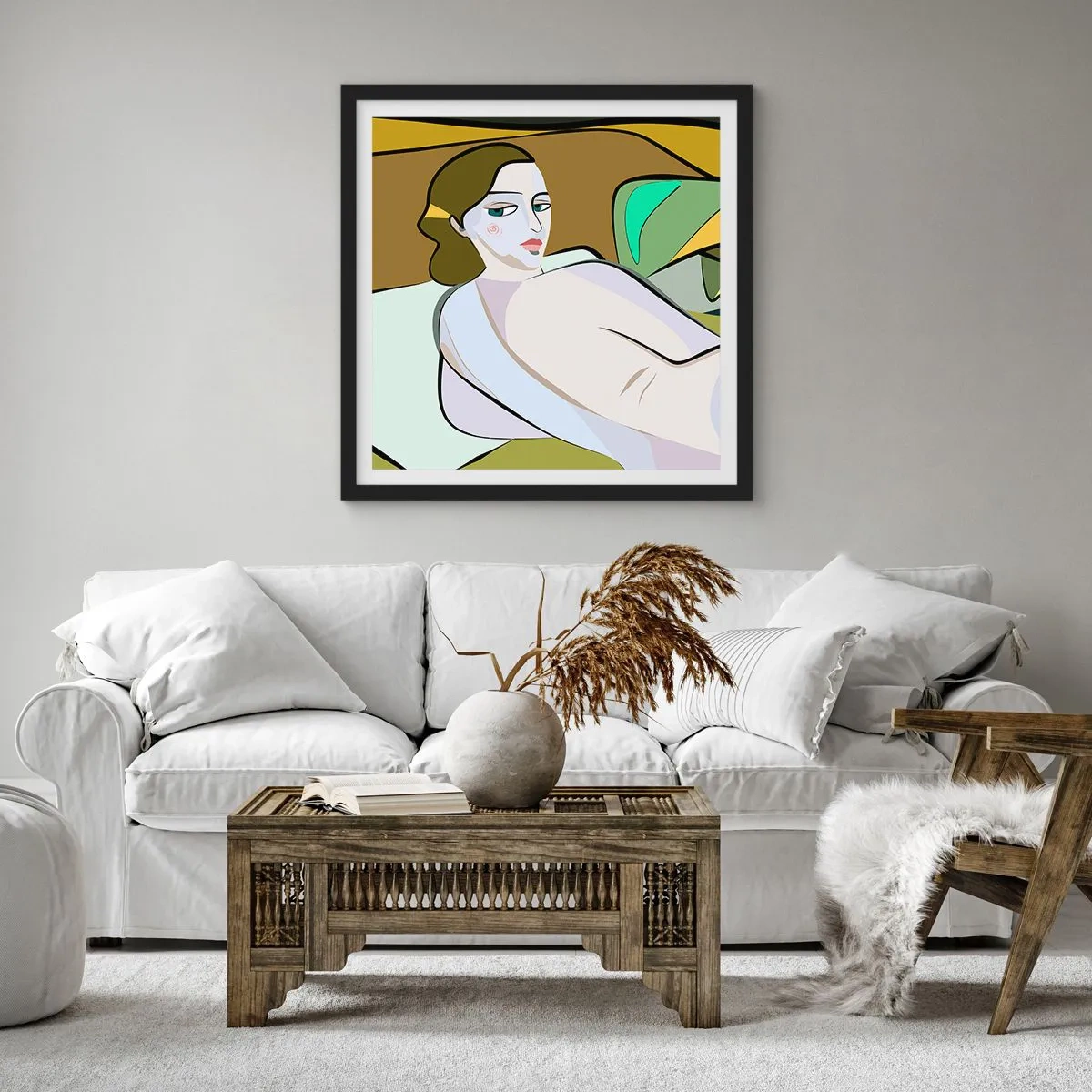 Poster în ramă neagră - Portret intim - 30x30 cm