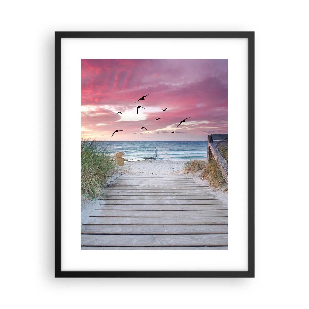 Poster în ramă neagră - Impresie baltică - 40x50 cm