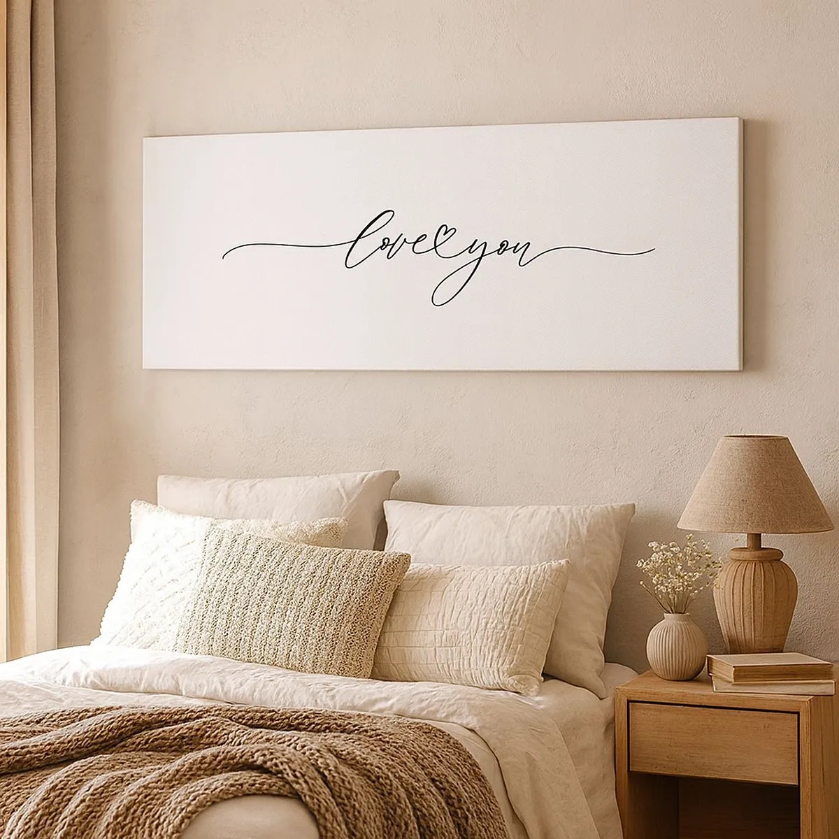 Tablou pe pânză - Negru pe alb - 100x40 cm