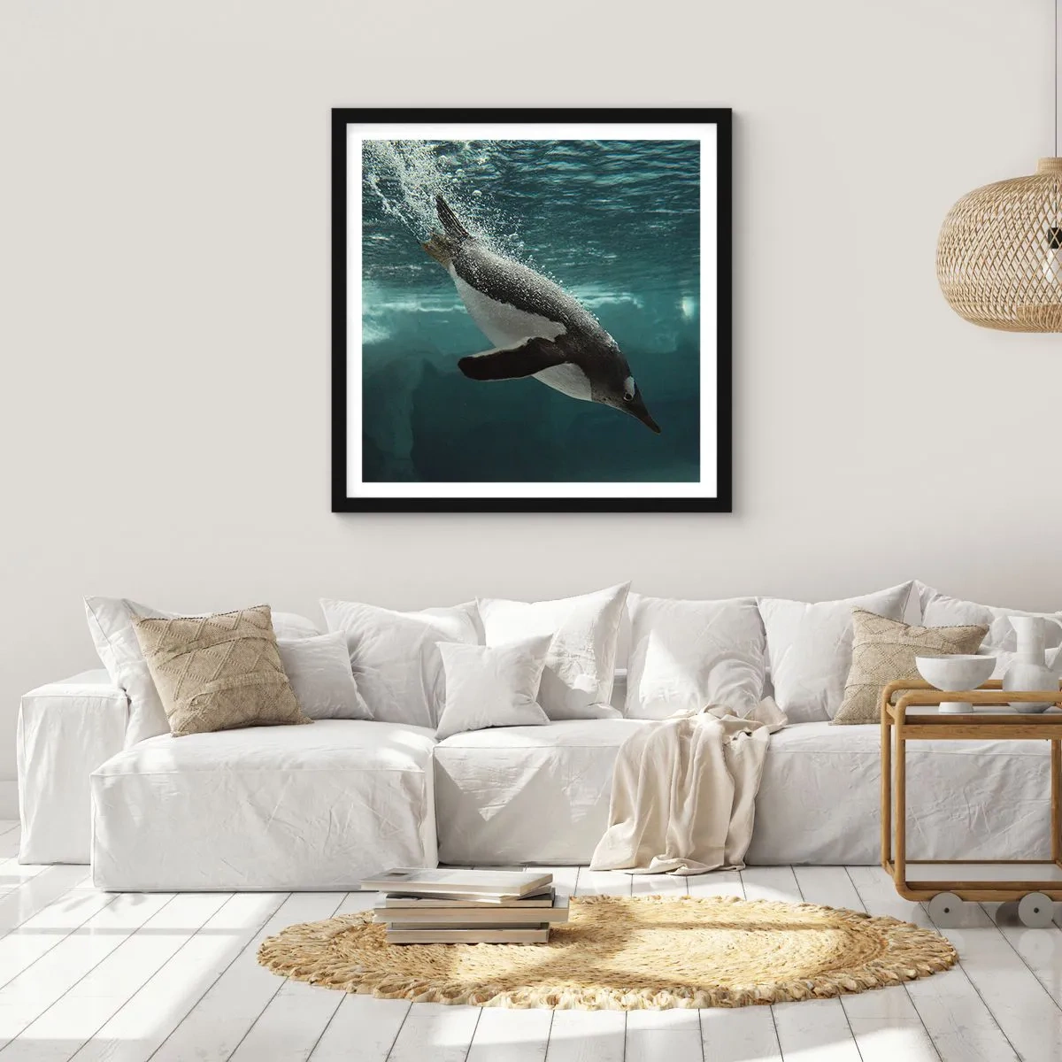 Poster în ramă neagră - Bun venit în lumea mea - 30x30 cm