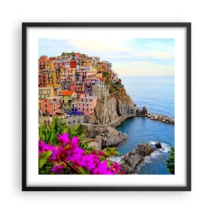 Poster în ramă neagră - Un oraș care râde - 50x50 cm