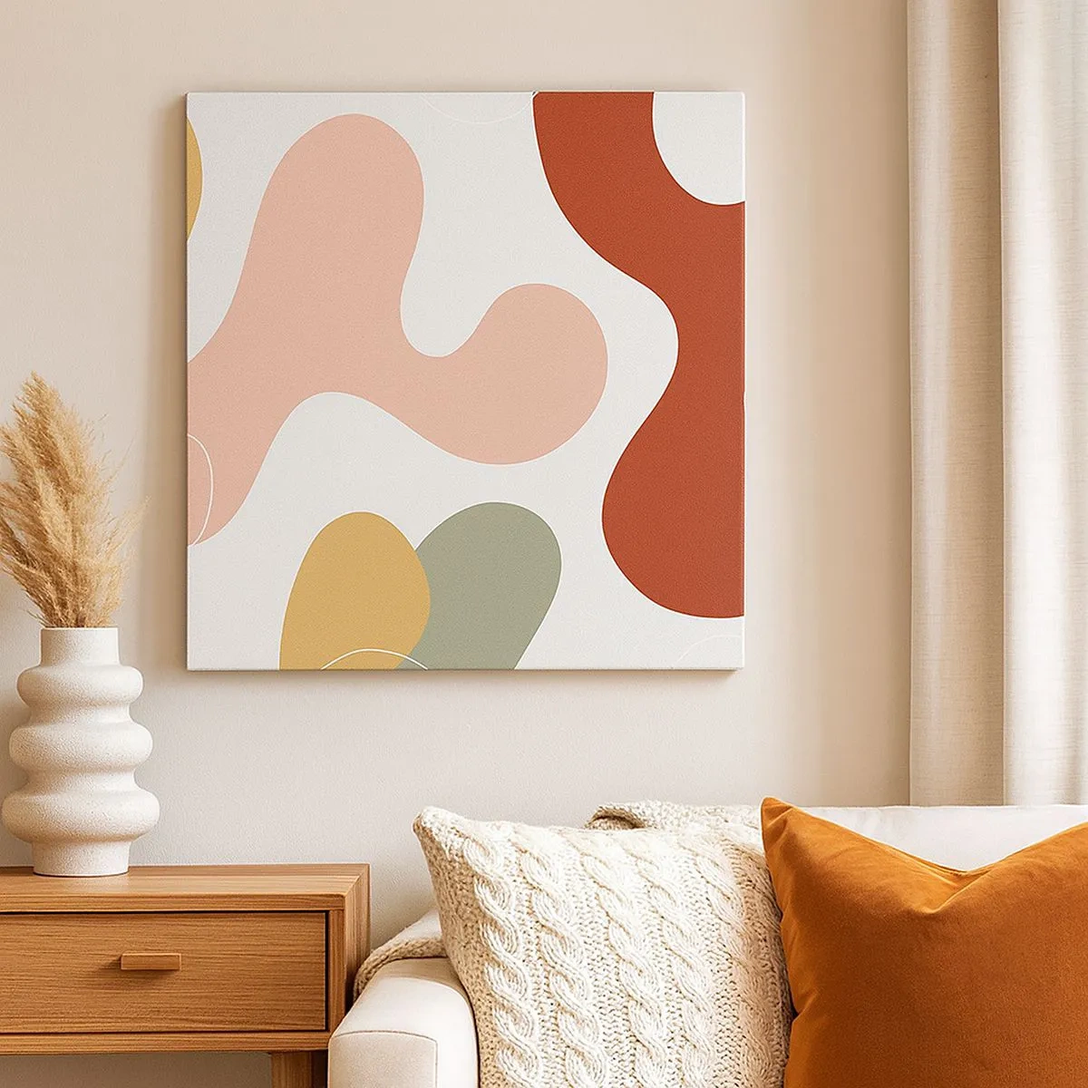 Tablou pe pânză - Pete colorate? - 30x30 cm