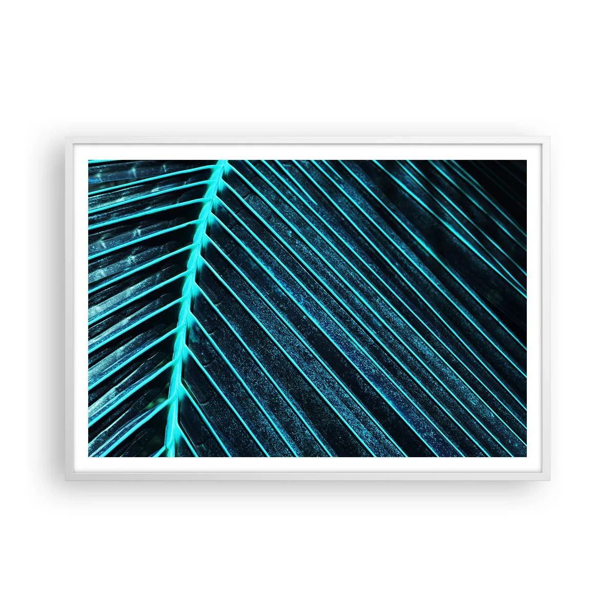 Poster în ramă albă - Textura verdelui - 100x70 cm