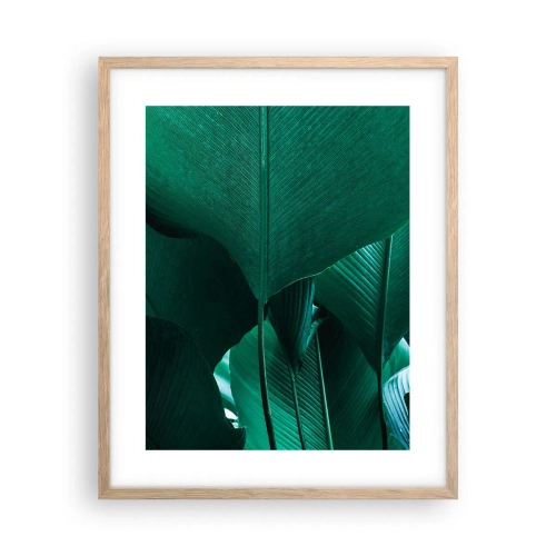 Poster în ramă de stejar deschis - Cu frunza la lumină - 40x50 cm