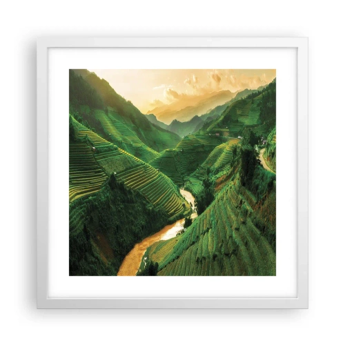 Poster în ramă albă - Valea vietnameză - 40x40 cm