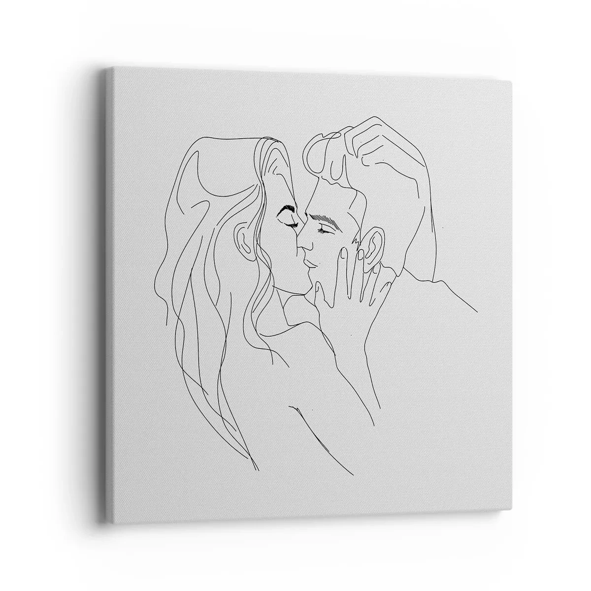 Tablou pe pânză - Cu aceeași linie - 40x40 cm