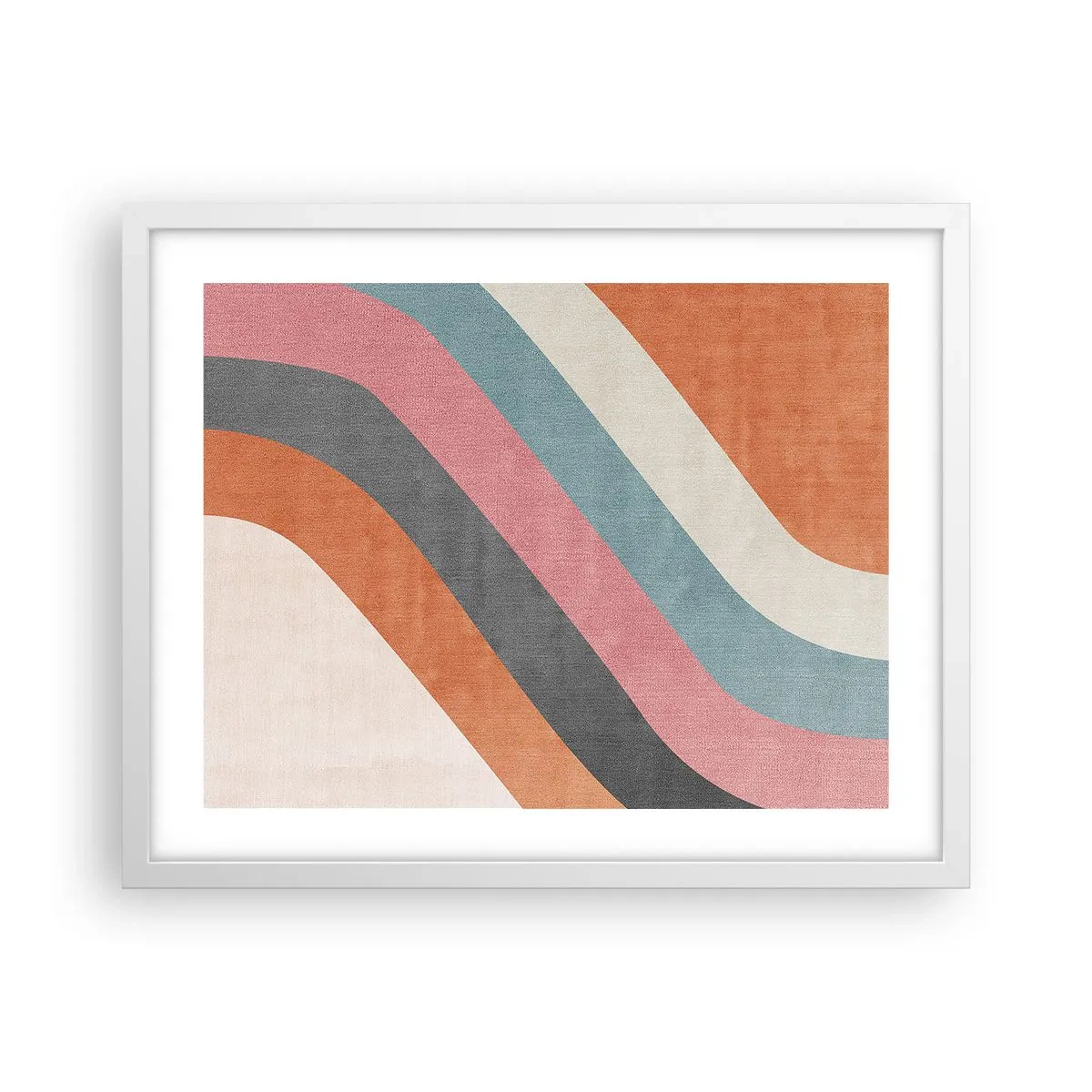 Poster în ramă albă - Compoziție diagonală - mișcare - 50x40 cm