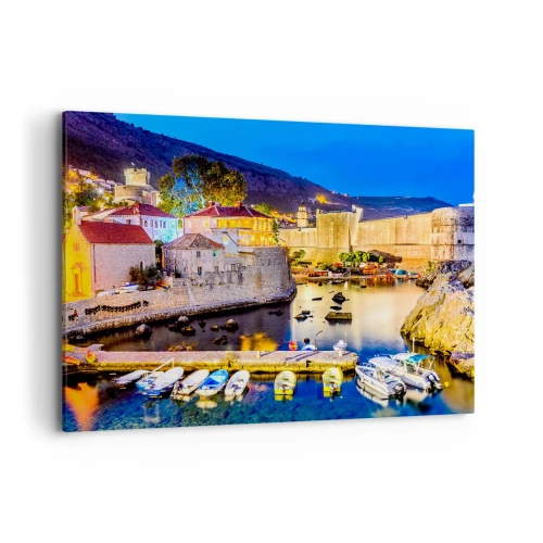 Tablou pe pânză - O noapte luminoasă pe Marea Adriatică - 100x70 cm