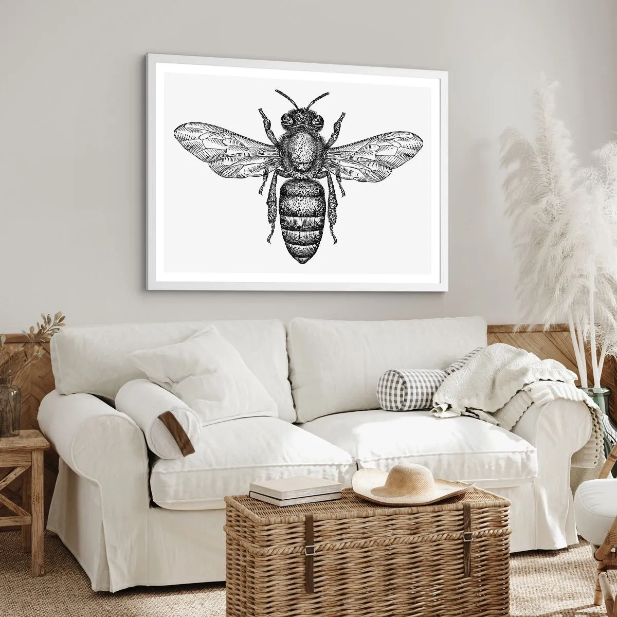 Poster în ramă albă - Portret de insectă - 40x30 cm