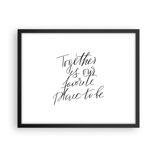Poster în ramă neagră - O simți și tu? - 50x40 cm