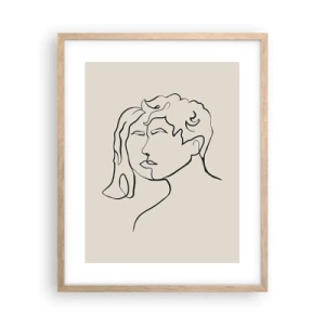 Poster în ramă de stejar deschis - Și unitatea s-a făcut - 40x50 cm