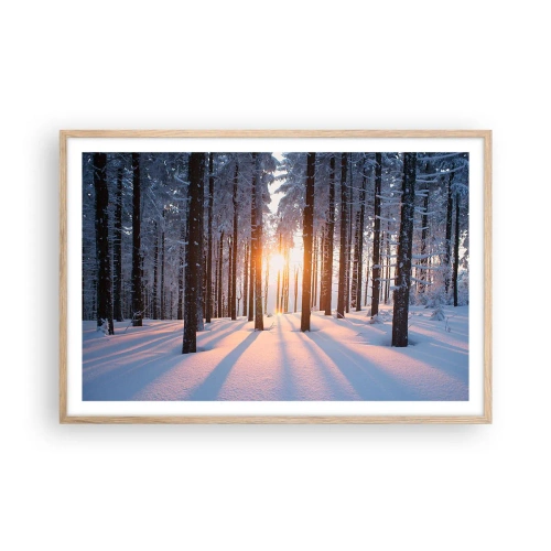 Poster în ramă de stejar deschis - În mod clar în alb și negru - 91x61 cm