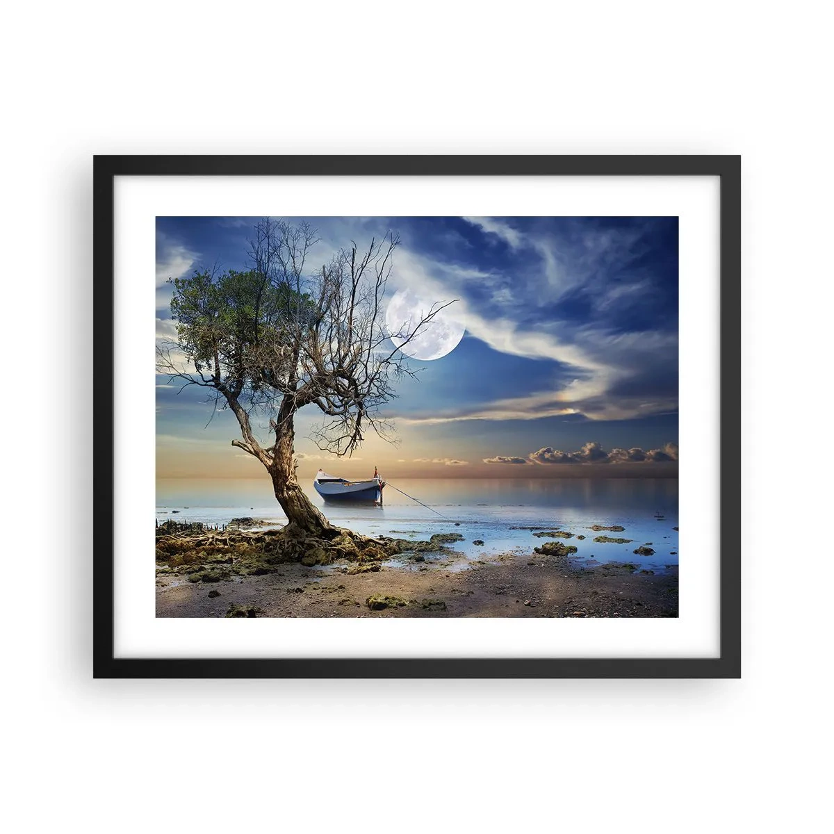 Poster în ramă neagră - Este acesta sfârșitul sau începutul? - 50x40 cm