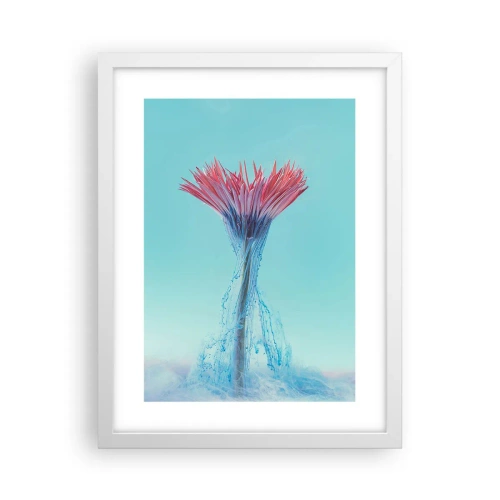 Poster în ramă albă - Într-o unduire revigorantă - 30x40 cm