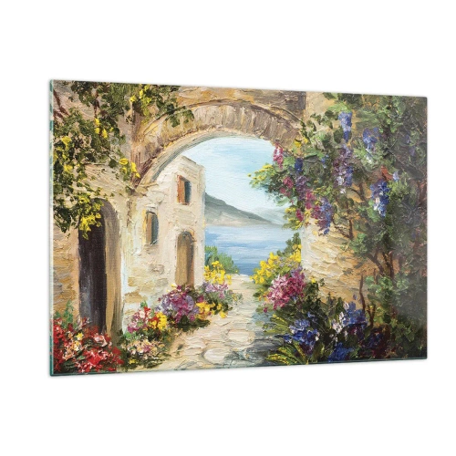 Tablou pe sticlă - Farmecul peisajului de coastă - 120x80 cm