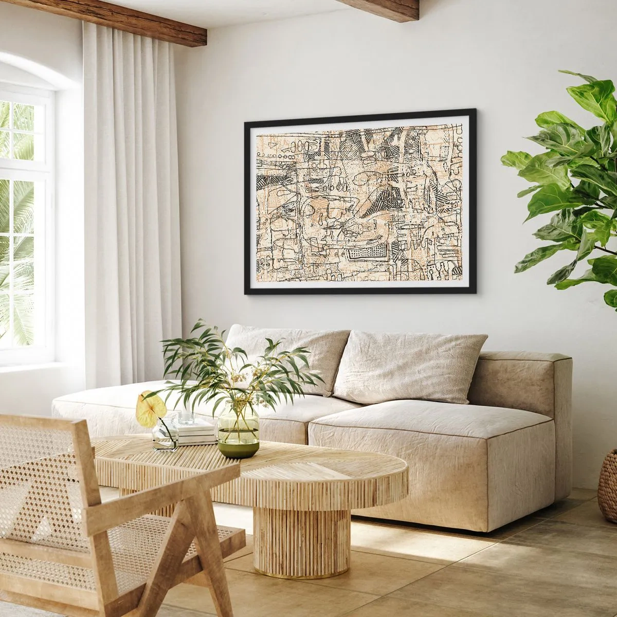 Poster în ramă neagră - Așteaptă să fie descifrat - 70x50 cm