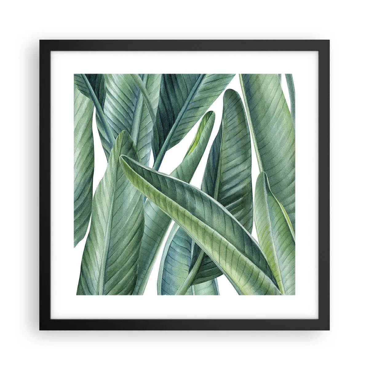 Poster în ramă neagră - Verdeața în sine - 40x40 cm