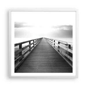 Poster în ramă albă - Departe, departe... - 60x60 cm