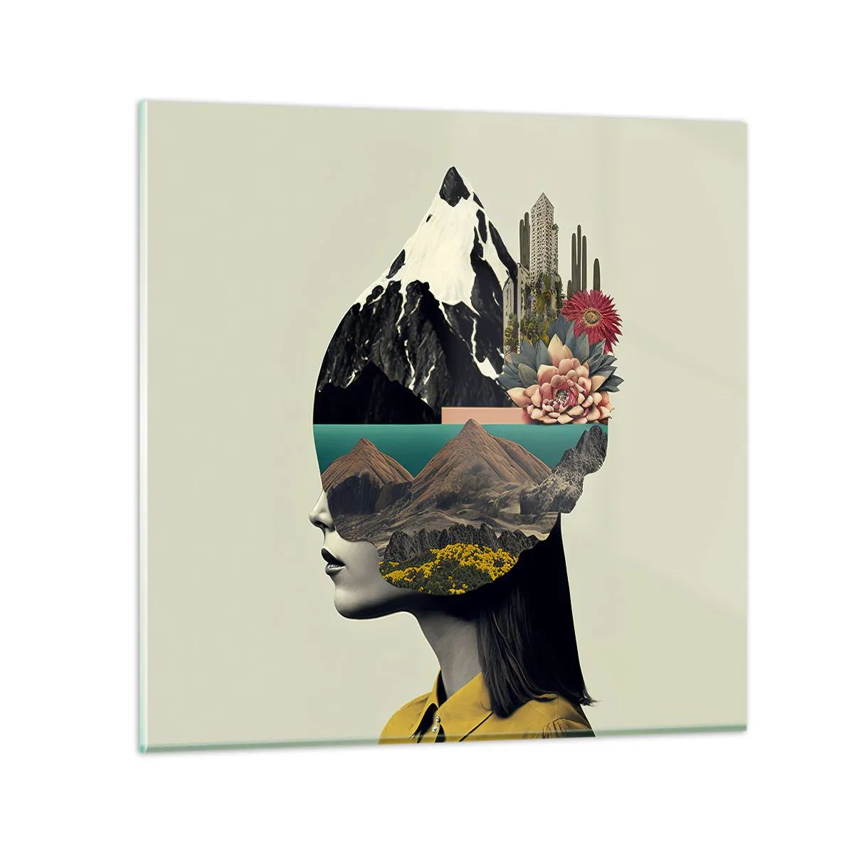 Tablou pe sticlă - Femeia - întotdeauna un mister - 50x50 cm