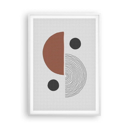 Poster în ramă albă - Excelența roții - 70x100 cm