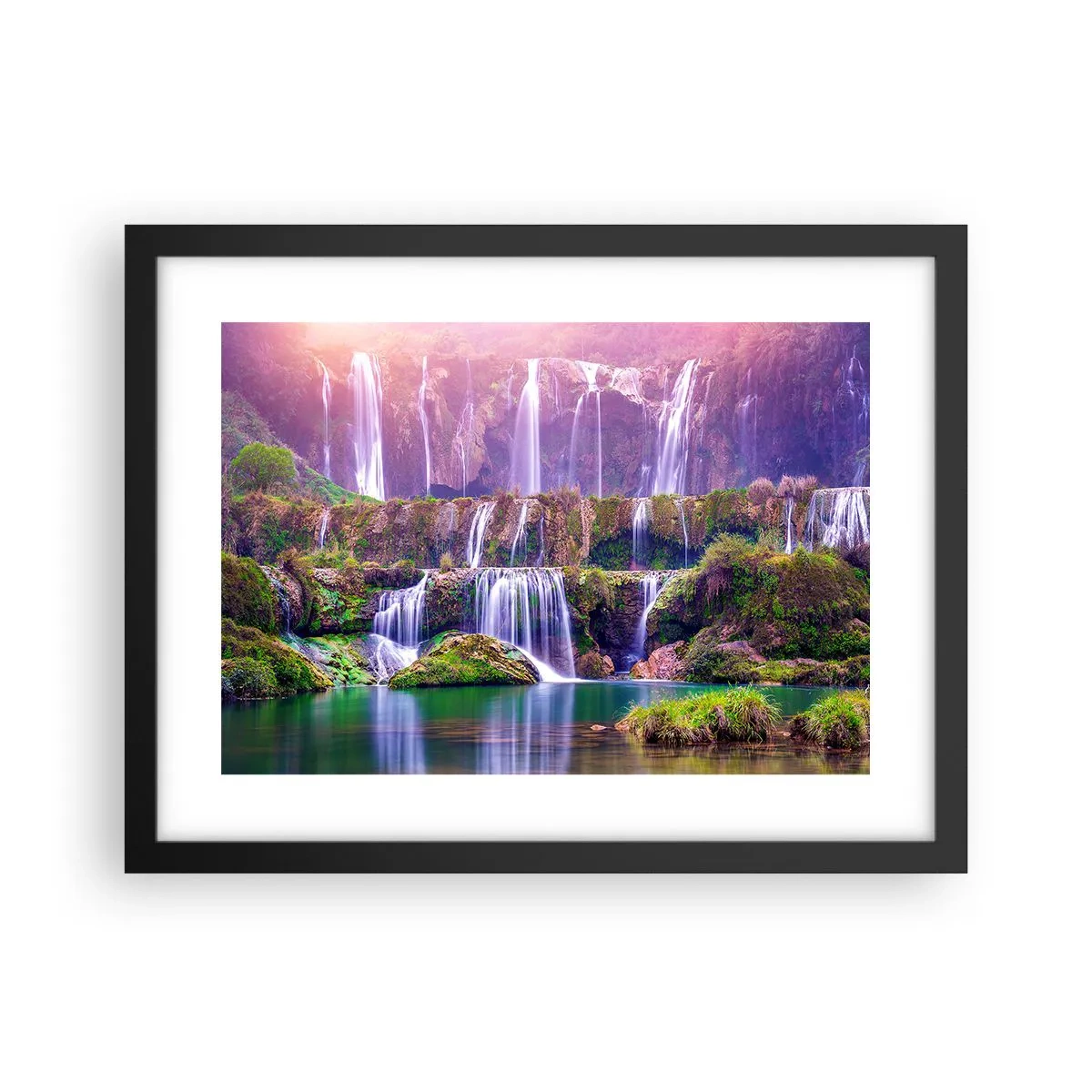 Poster în ramă neagră - Scara către cer - 40x30 cm