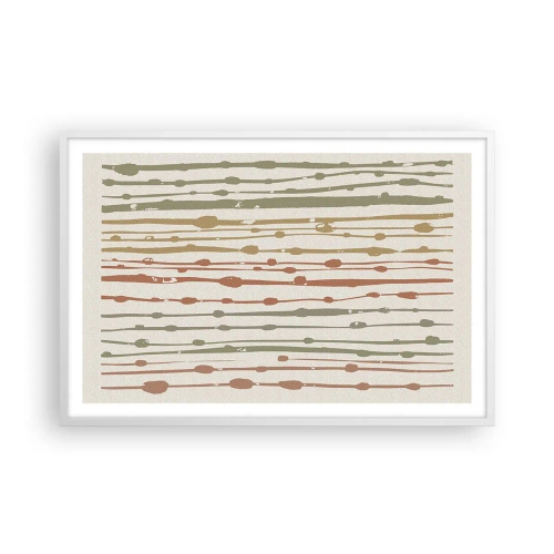 Poster în ramă albă - Notația culorilor muzicale - 91x61 cm