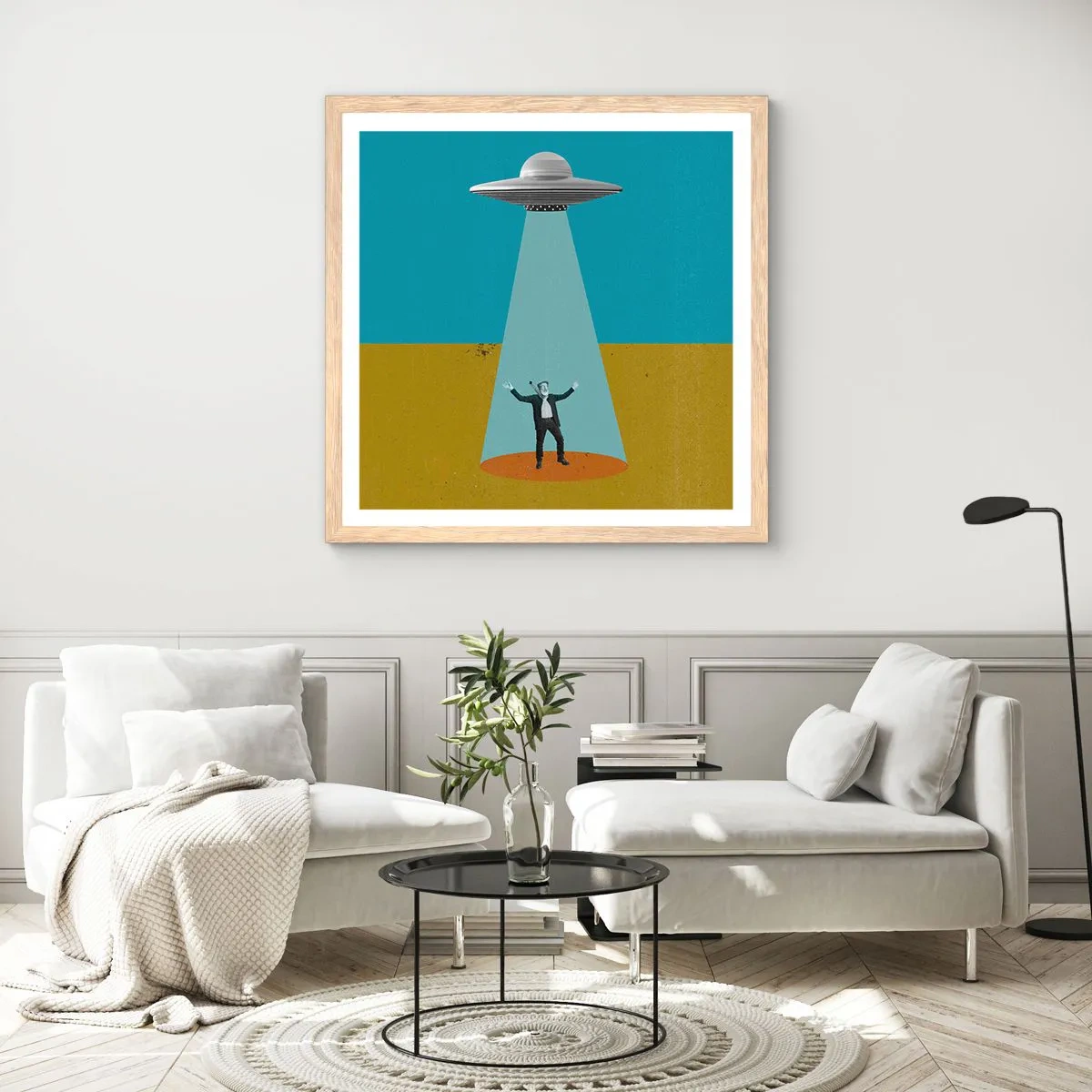 Poster în ramă de stejar deschis - Întâlnire de gradul III - 40x40 cm