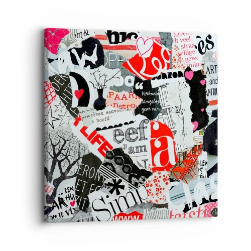 Tablou pe pânză - Colaj de hipsteri - 30x30 cm
