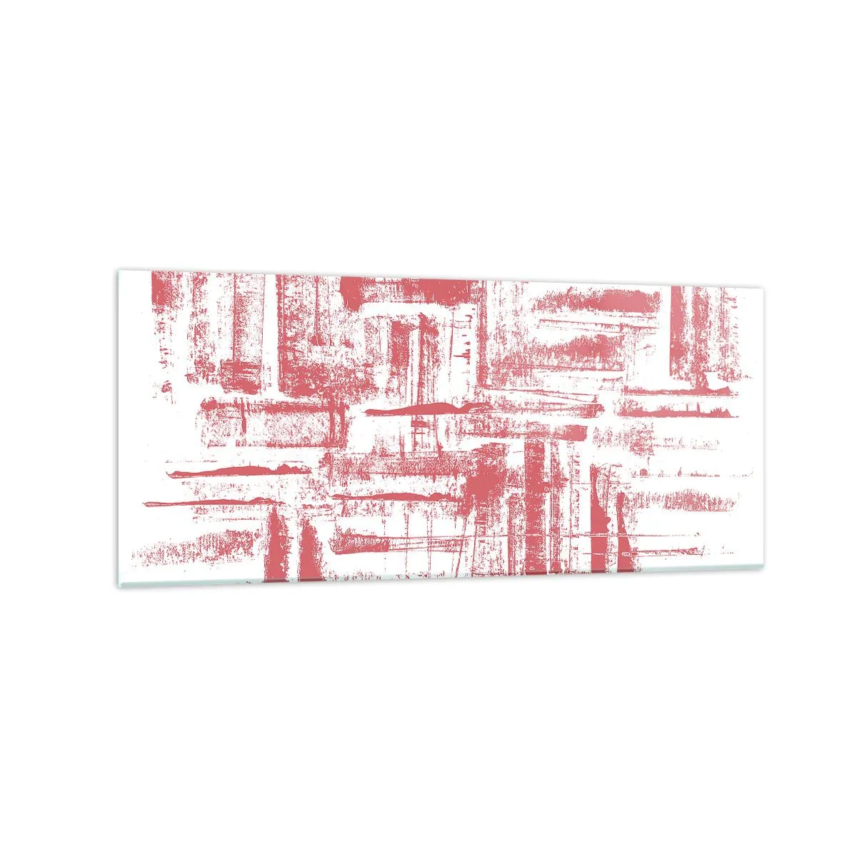 Tablou pe sticlă - Orașul roșu - 120x50 cm