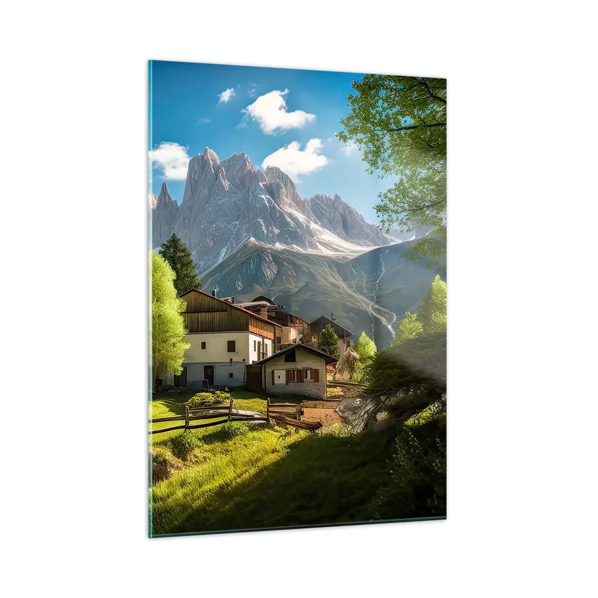 Tablou pe sticlă - Idilă alpină - 50x70 cm