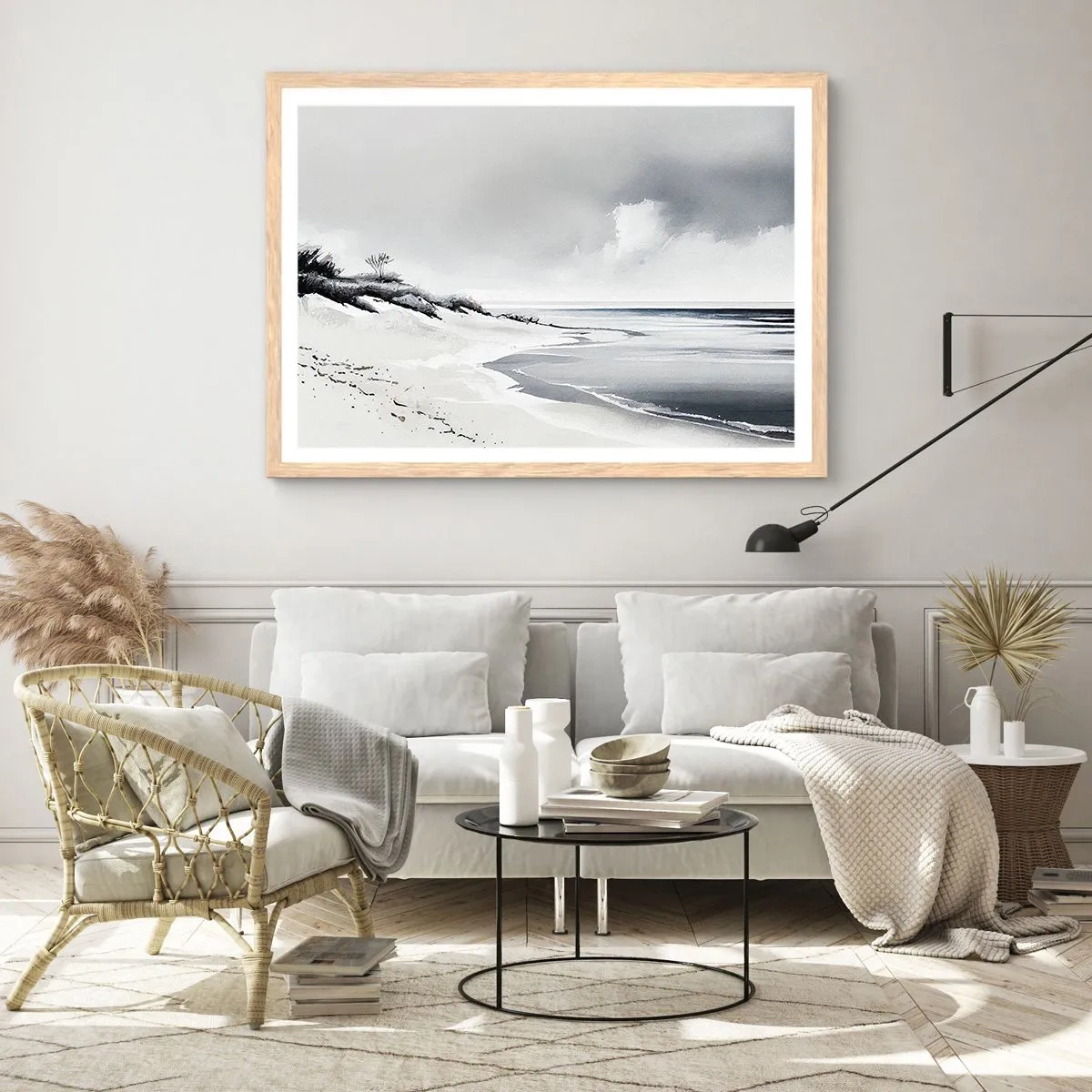 Poster în ramă de stejar deschis - Întotdeauna împreună - 50x40 cm