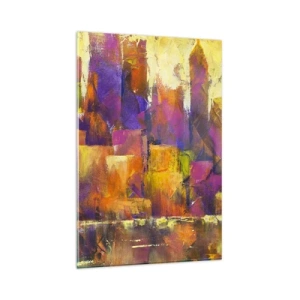 Tablou pe sticlă - Compoziția metropolitană - 80x120 cm